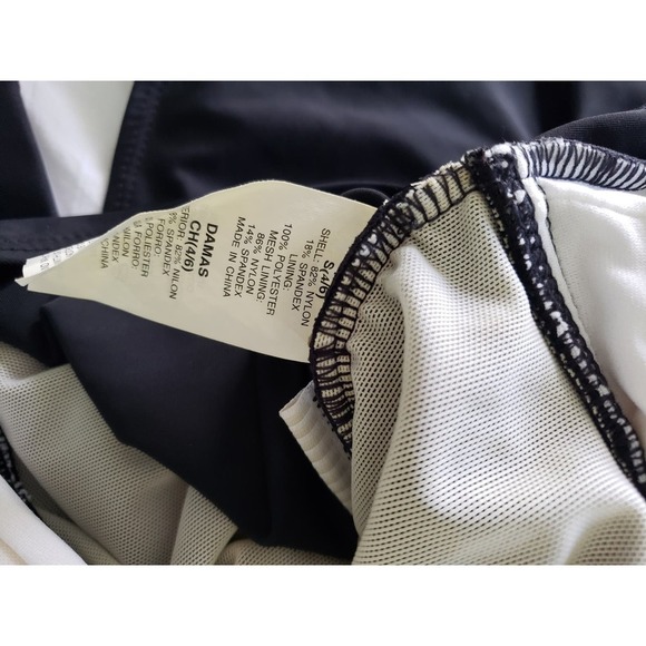 One piece ruched black halter style swimsuit - Picture 3 of 5